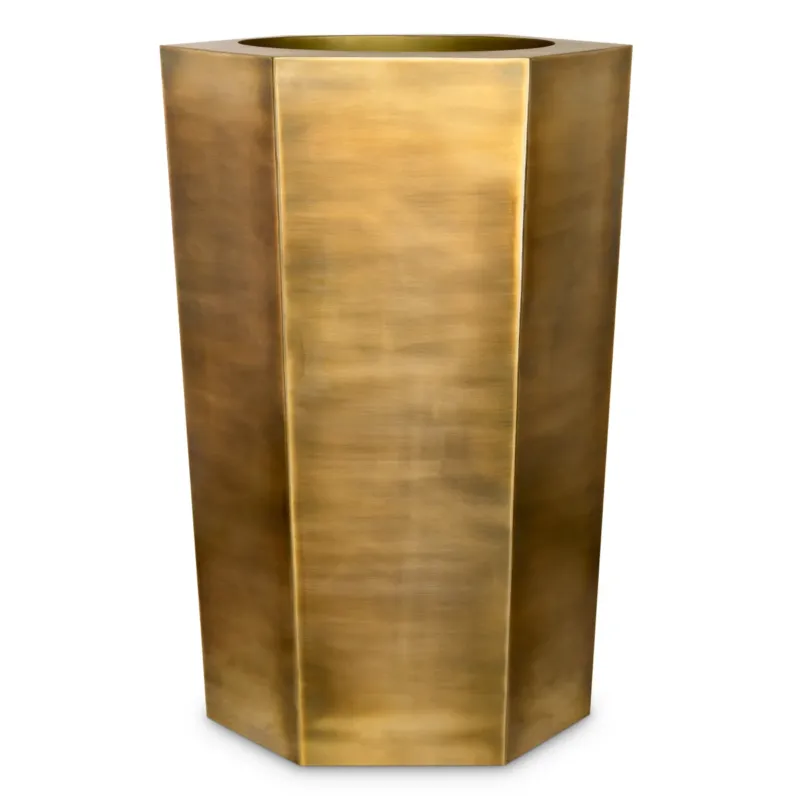 Vintage Brass Planter Montura high | Eichholtz Miami