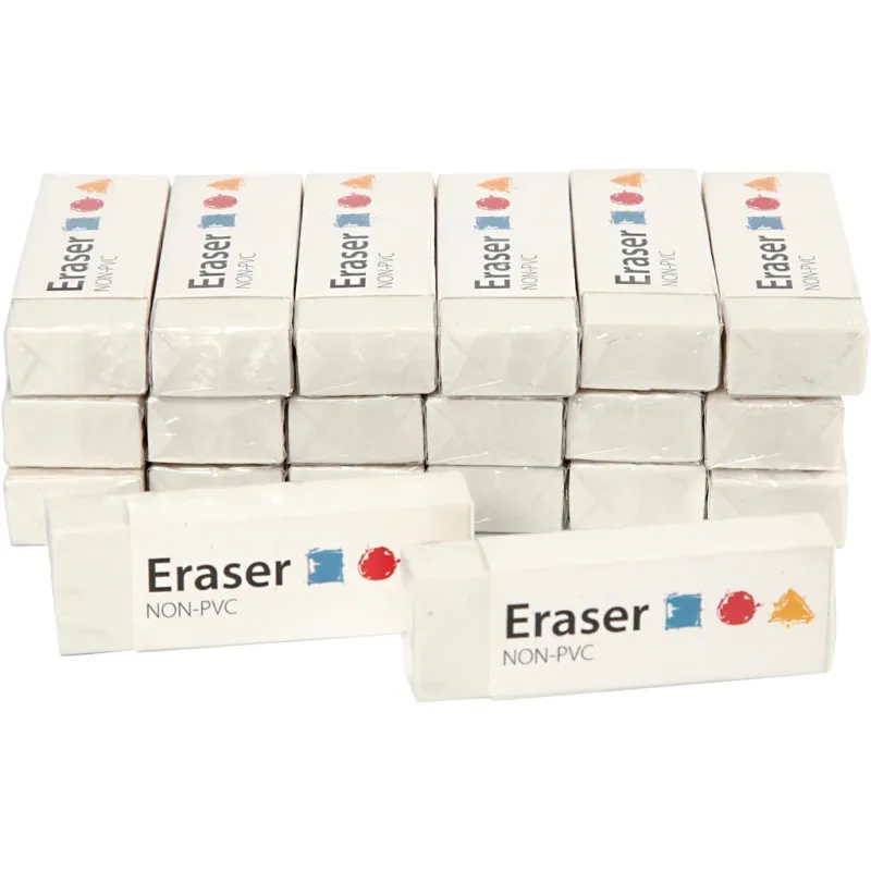 Eraser, size 62x22x10 mm, 20 pc