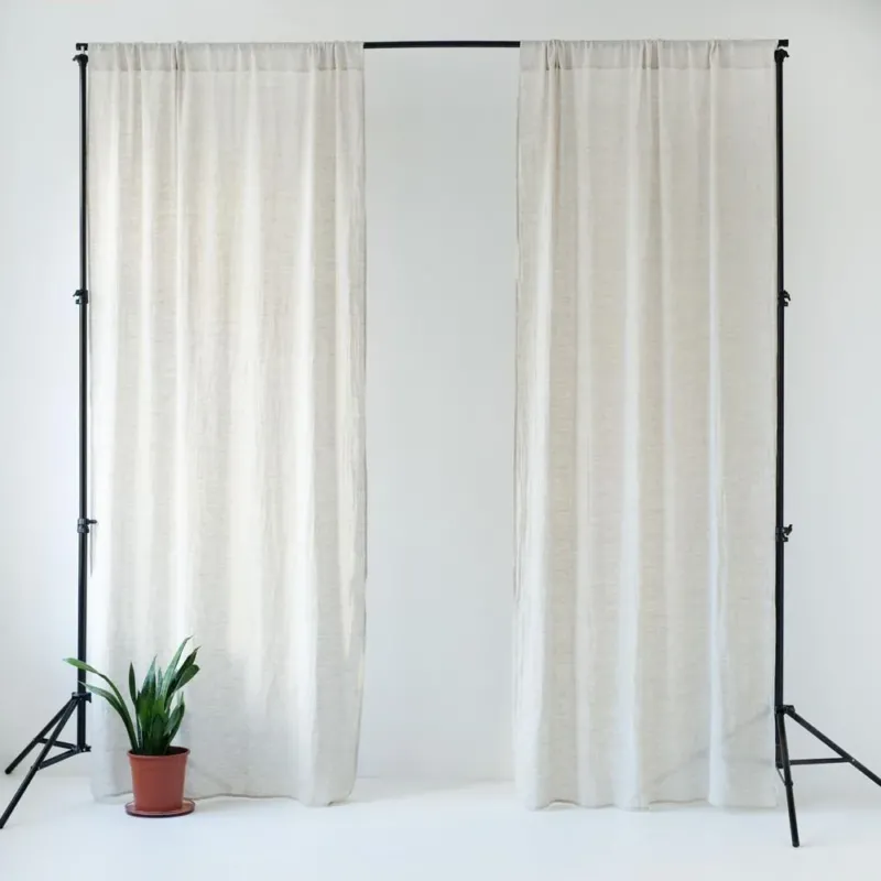 Leinen - Tagesvorhang Rod Pocket, Natural 2er - Set - Linen Tales