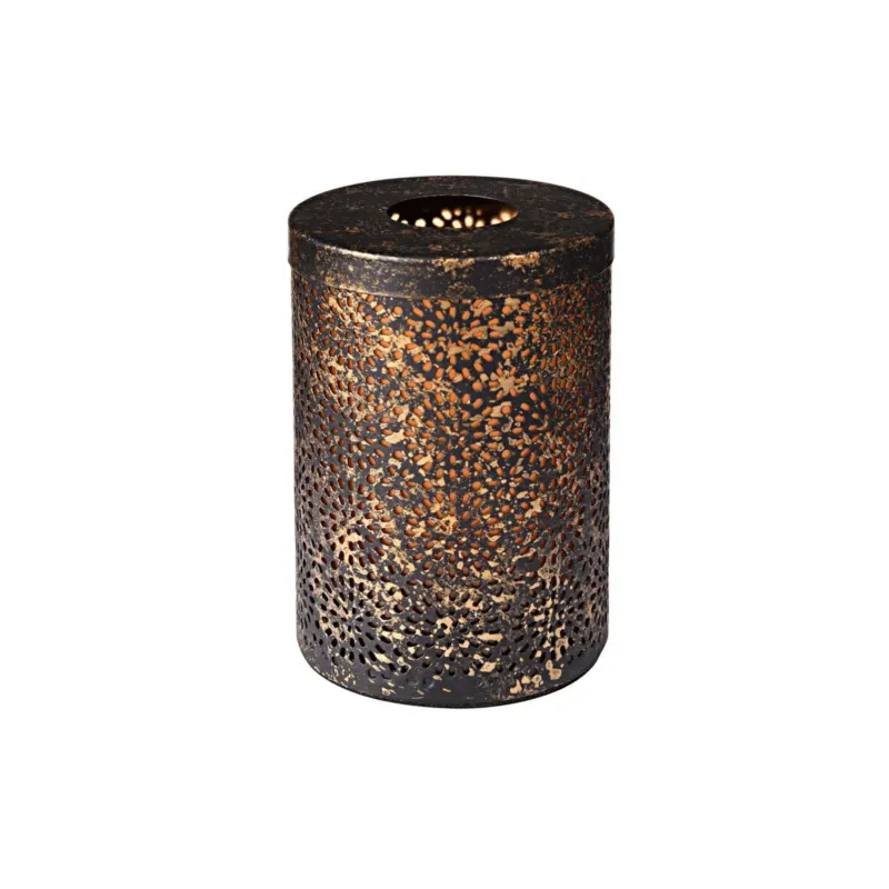 Der Kerzenhalter aus Metall, 120x85 mm, Dara von Duni GmbH vereint elegantes Design mit filigranen Mustern und eignet sich perfekt als stilvolle Wohnzimmerdekoration. Packung: 1 Stück.