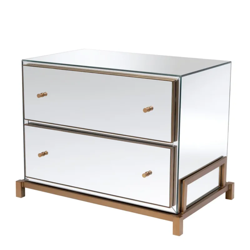 Mirror Glass Bedside Table Clarington | Eichholtz Miami