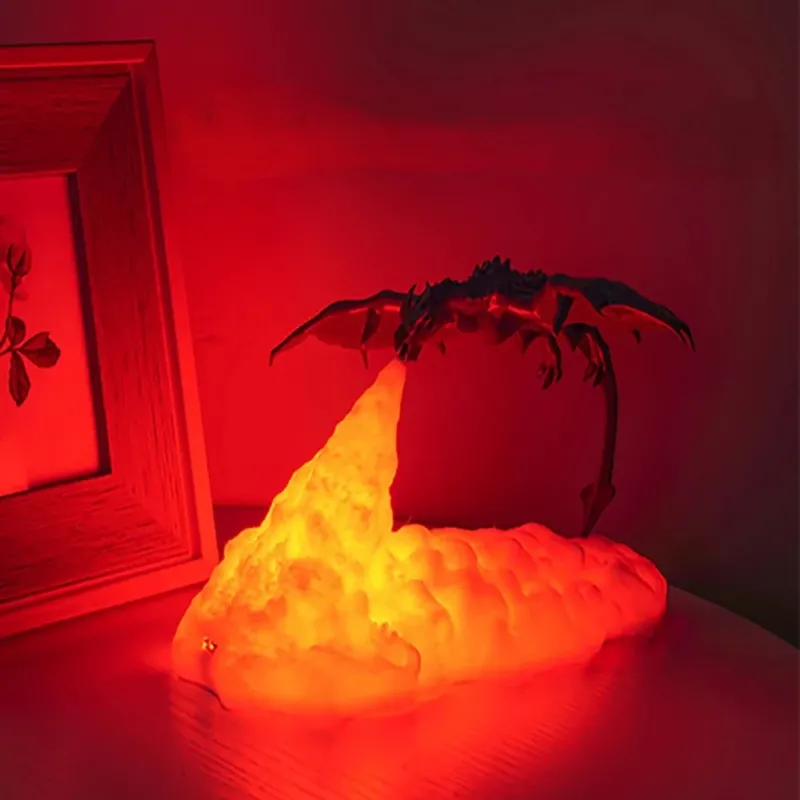 3D Print LED Fire Dragon Night Lamp - Image 0