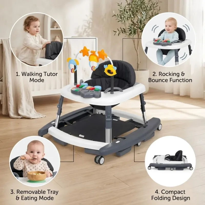 Baby Stroller 7-18Months Multifunctional Walkers