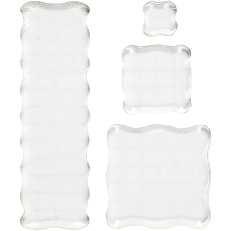 Acrylic Block, size 2,5x2,5+5x5+7,6x7,6+5x16,5 cm, thickness 1 cm, 4 pc