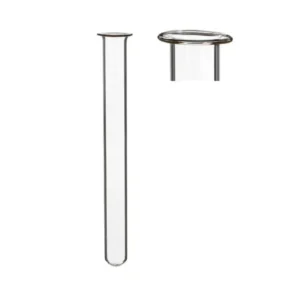 Glass Test tube 1.5cm diameter 10cm high, with ring (set of 12 pcs)