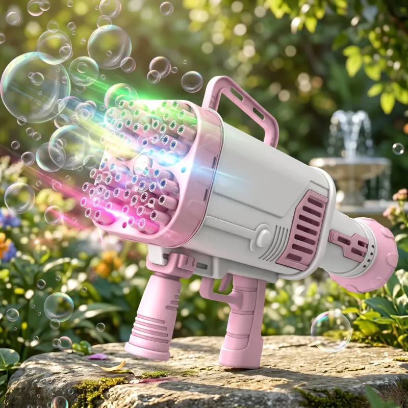 Automatic Flashing Rocket Launcher Bubble Gun - Image 0