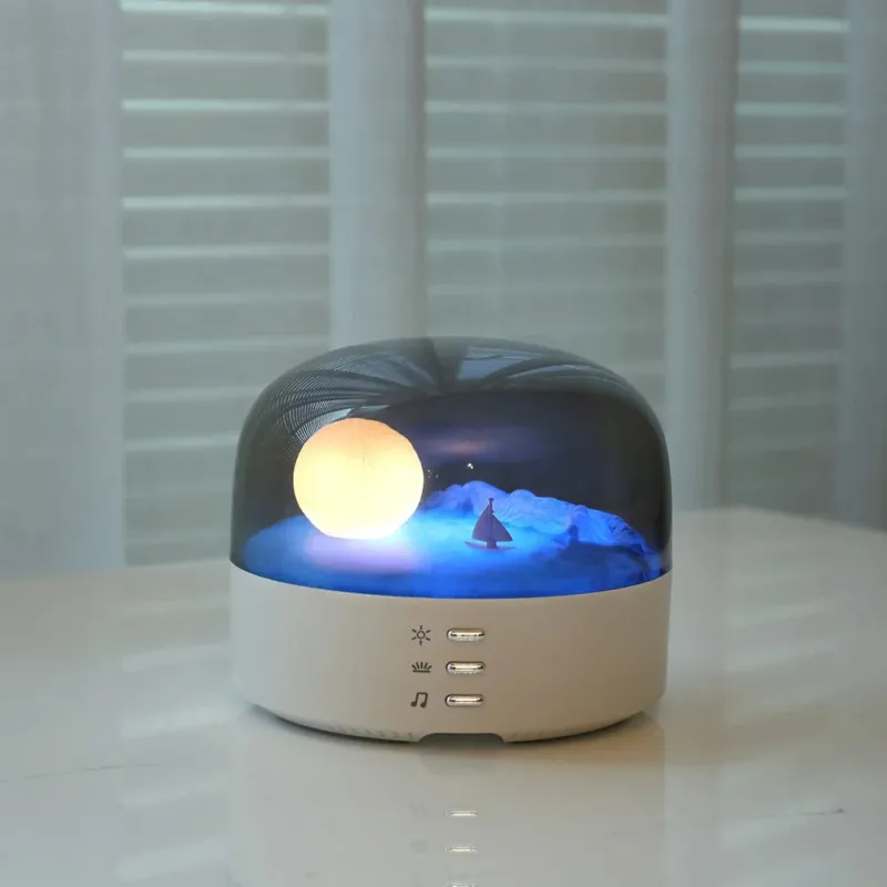 3D Mysterious Moon LED Night Light Speaker - Image 0