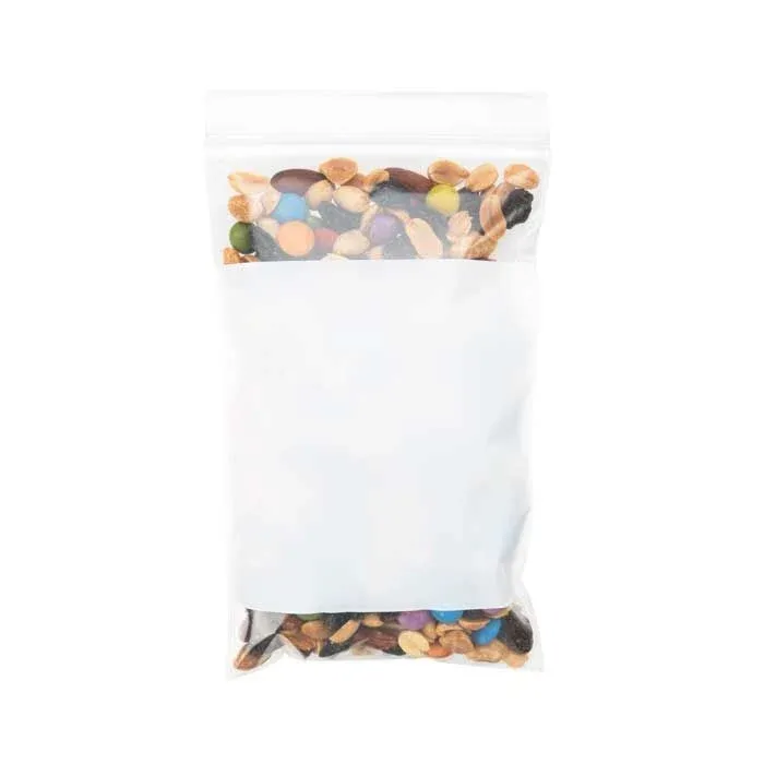 Grip Seal Bags with Write-on-Panel 12.5x20.5cm PE 100 micron