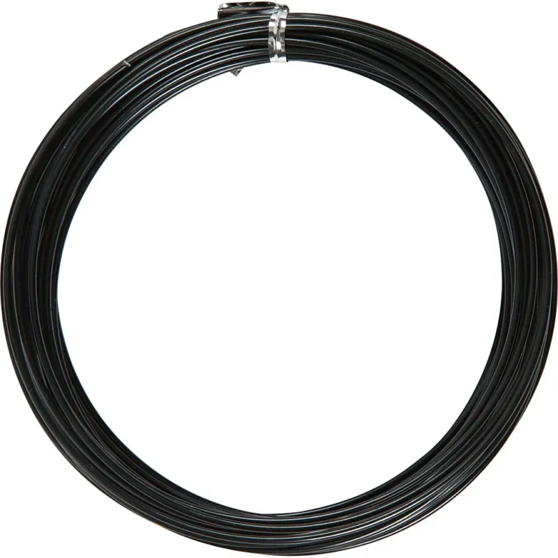Aluminium Wire, round, thickness 2 mm, black, 10 m/ 1 roll