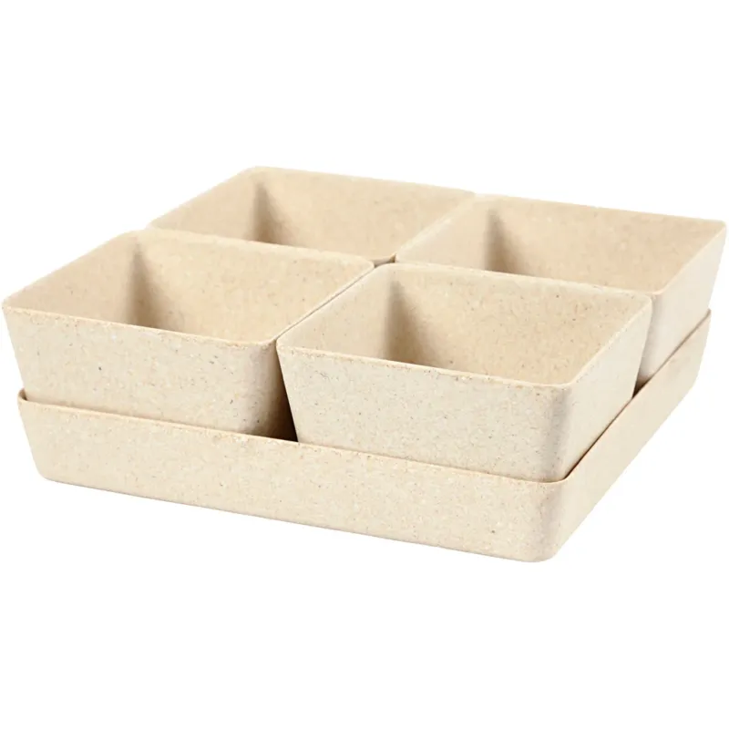 Flower pots, H: 8 cm, D. 19,5 cm, W: 19,5 cm