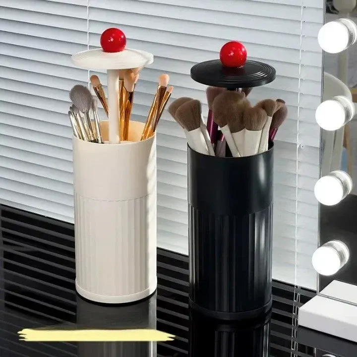 Automatic Pop-Up Cylindrical Makeup Brush Organizer - Image 0