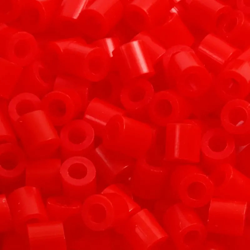 Fuse Beads, size 5x5 mm, hole size 2,5 mm, medium, light red (32225), 6000 pc