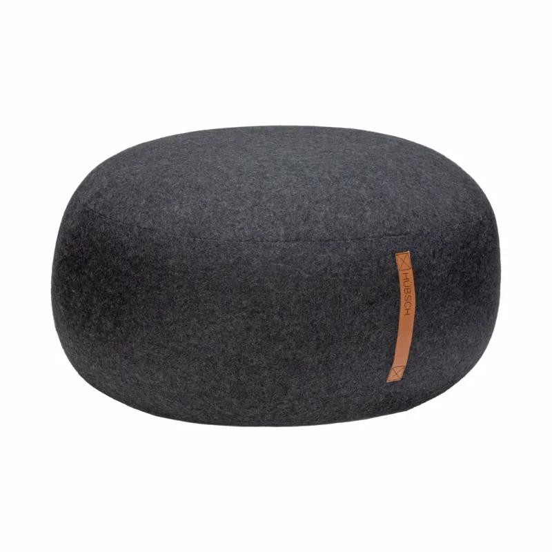 Hübsch Mochi Poef Ø70 Dunkelgrau