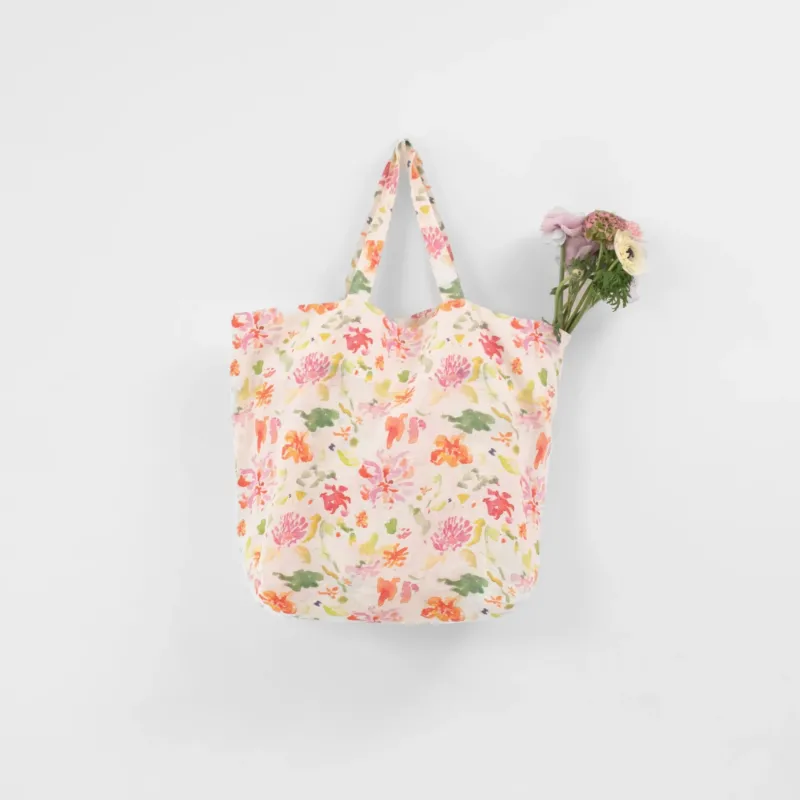 Große Leinentasche, LIMITED EDITION Wildflower Flow