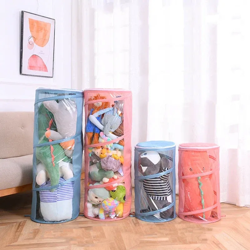 Fluffy Friend Kids Toy Storage Organizer Bucket - Image 0