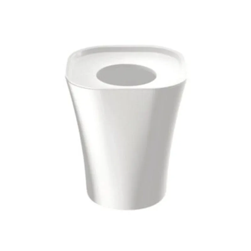 Cestino "Trash". in polipropilene bianco, 6 litri