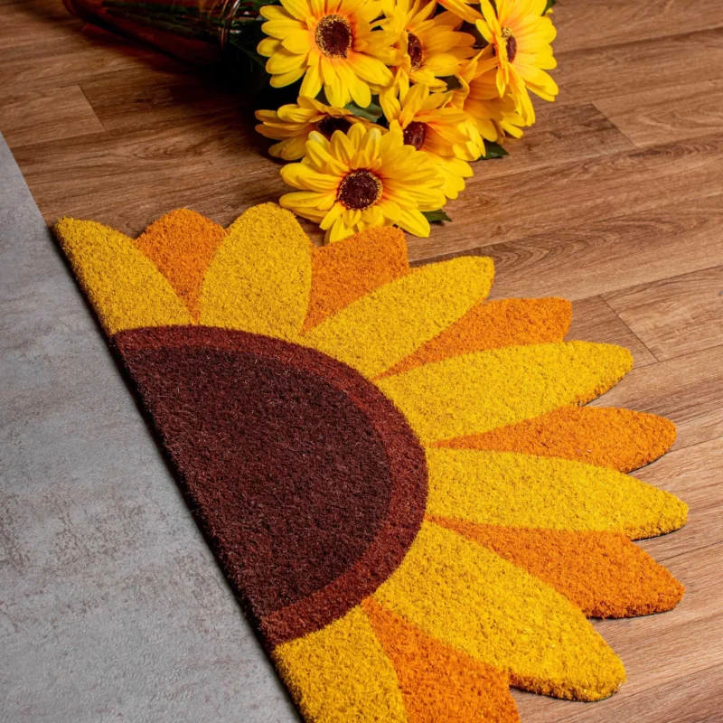 Fußmatte Sonnenblume – Gelb · Blumen-Motiv · 70×40 cm | Fisura