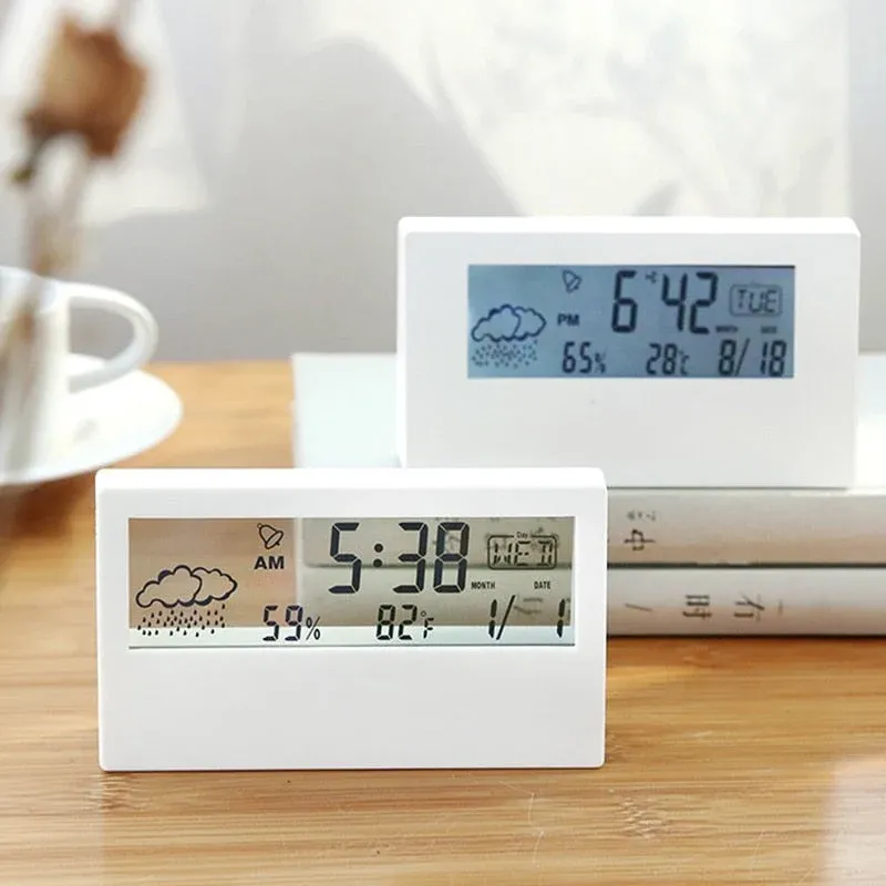 Transparent Crystal Vision Multifunctional Desktop Clock - Image 0