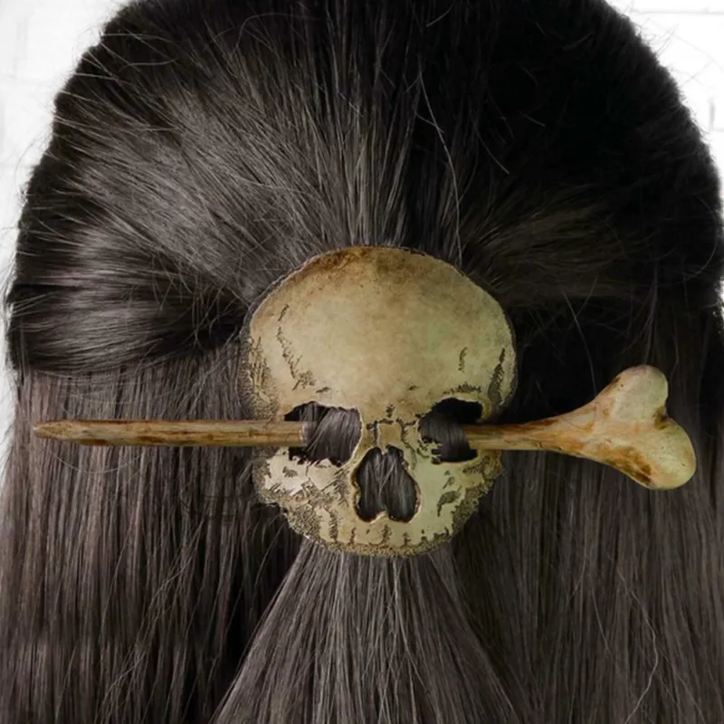 Retro Punk Metal Skull Hair Clips - Image 0