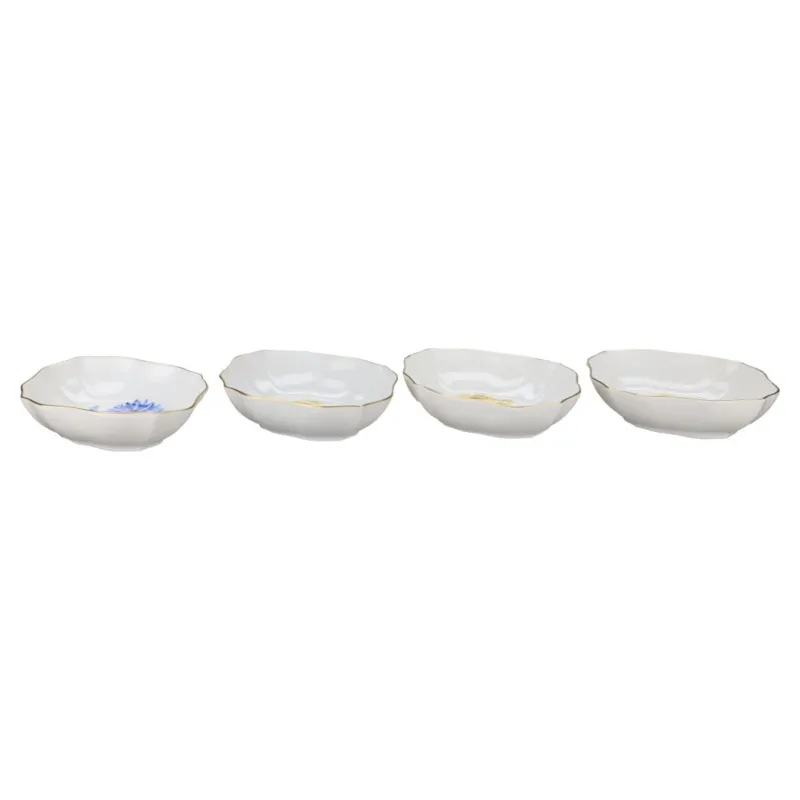 4 Minischalen Salinoform Motive Sommerblumen