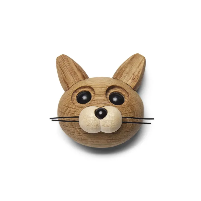 Holzkatze-Magnet Lucky – Eiche · 4 cm | Spring Copenhagen