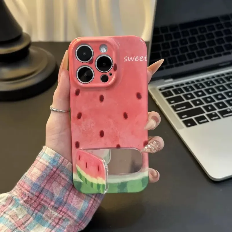 Juicy Shell Mirror Watermelon iPhone Case - Image 0