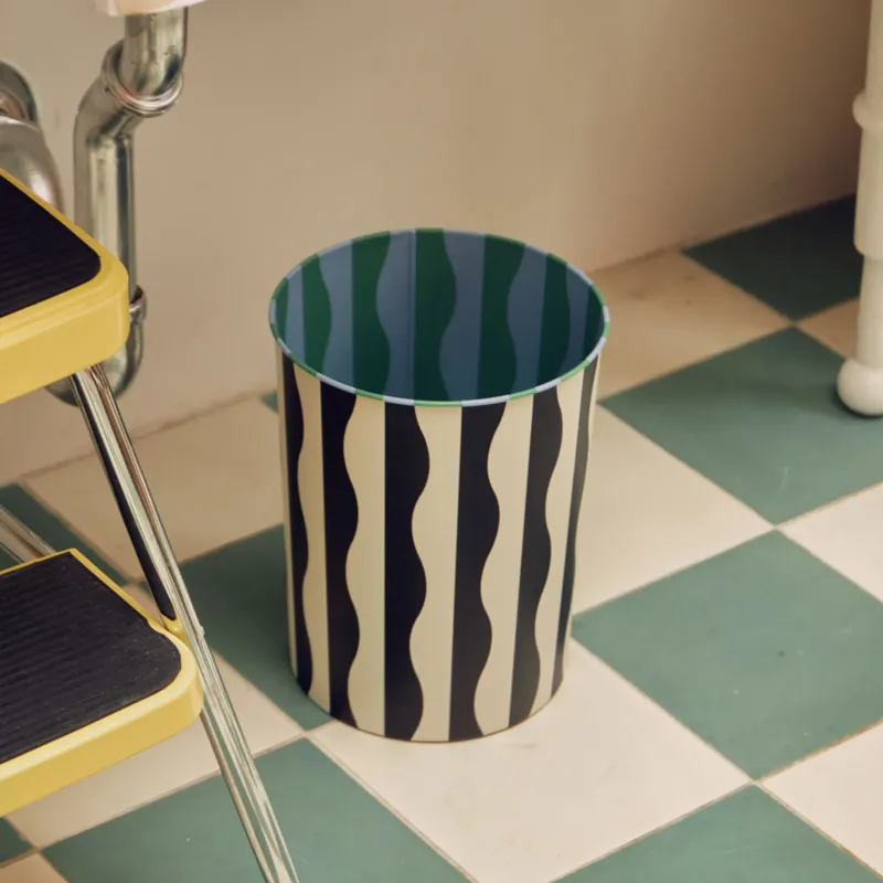 PATTERN BIN RIVER | PAPIERKORB mit Wellen | Dusen Dusen | Areaware