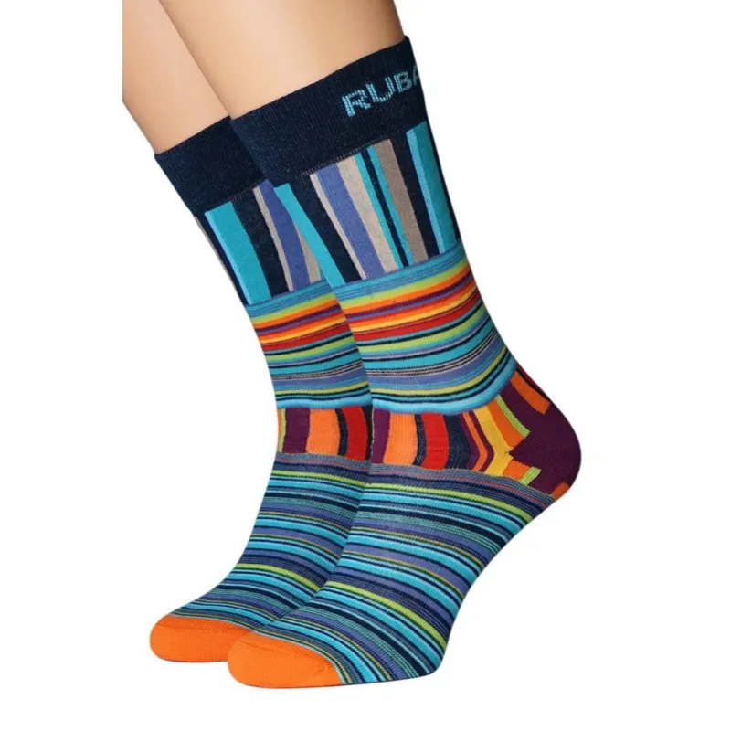 Ruban Rouge Herrensocken mit Streifen