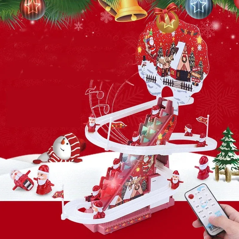 Climbing Santa Claus Race Track Toy Set - Image 0
