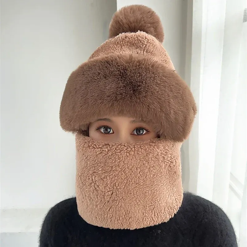 Warm Winter Fluffy Thick Hat Scarf - Image 0