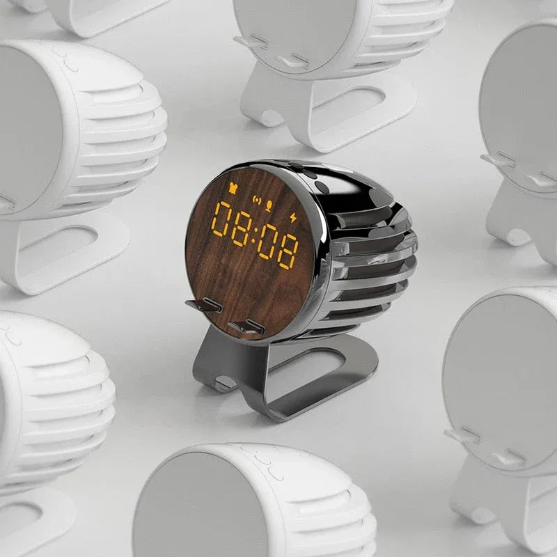 Elegance Symphony Wooden Bluetooth Speaker Clock - Image 0