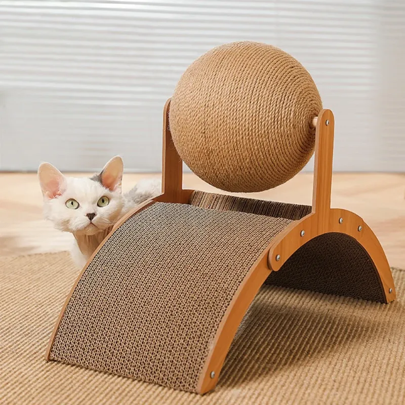 Wooden Cat Fun Play Scratcher Board - Image 0