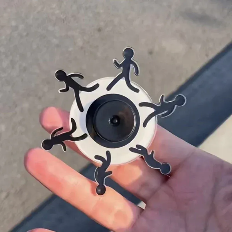 Running Stickman Optical Illusion Fidget Spinner - Image 0