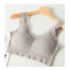 Seamless-BH mit Spitzenbesatz - Nude