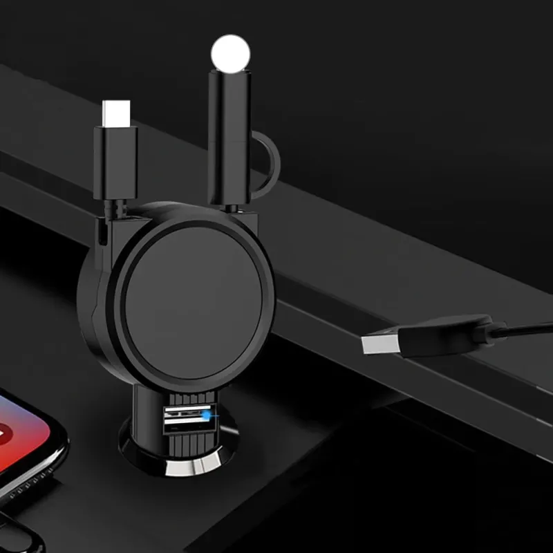 4in1 Car Telescopic Fast Charging Cable - Image 0