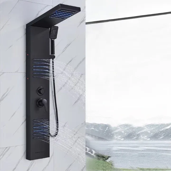 Rainfall Multi-Jet Panel Adjustable Pressure Shower Set - Image 0