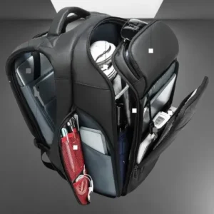 Business Travel RFID Blocking Pocket Multi-Layer Backpack - Image 0