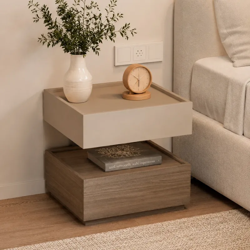 Backlit Edge Modern Floating Wall Nightstand