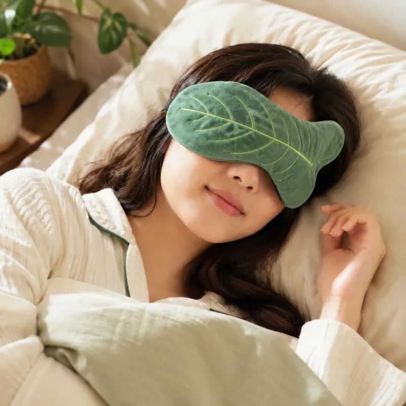 Leaf Dream Plush Sleeping Eye Mask