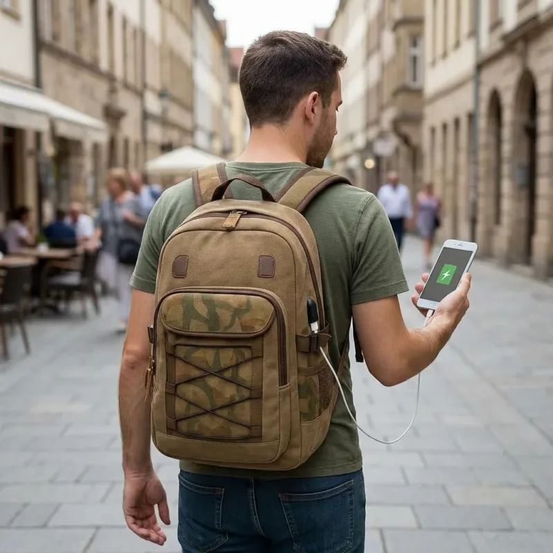 Anti Theft Usb Charging Travel Bagpack