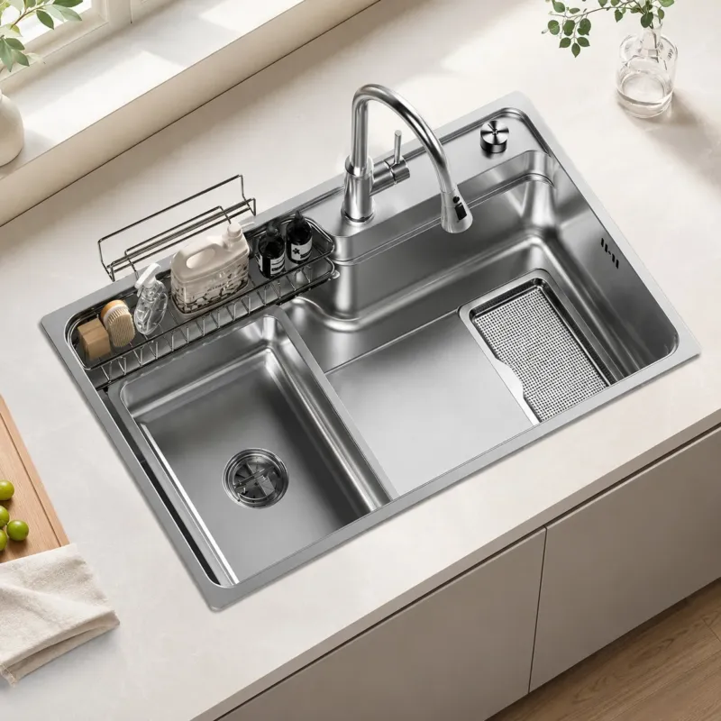 Kyoto Japanese Stainless Steel Workstation Kitchen Sink
