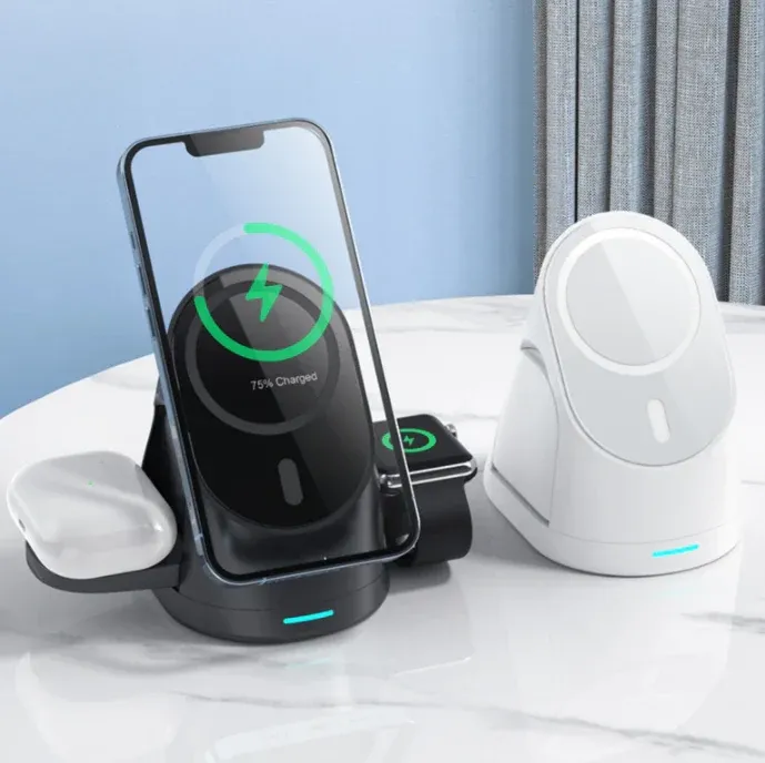 3in1 Space Station Magnetic Wireless Charger Stand - Image 0