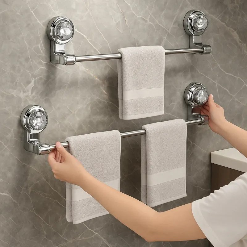 Stick & Store Suction Towel Storage Rack - Image 0