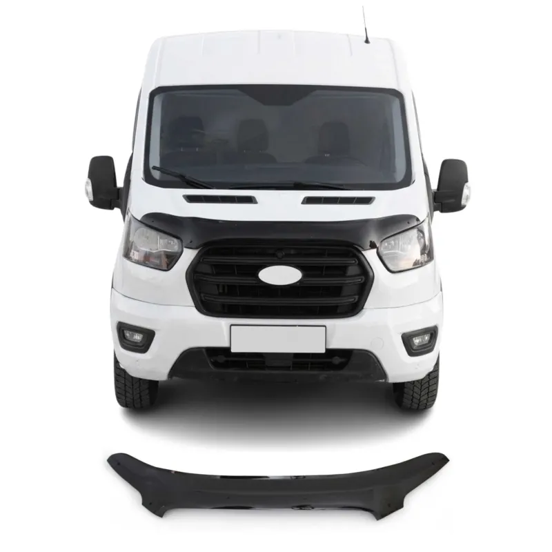 Motorhaube Deflektor Insekten Steinschlagschutz für Ford Transit 2020-26 Dunkel