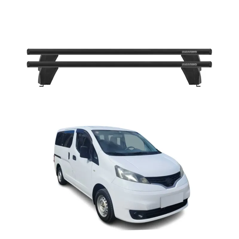 Menabo Dachträger Grundtäger für Nissan NV200 2009-2020 75kg Alu Schwarz 2 tlg