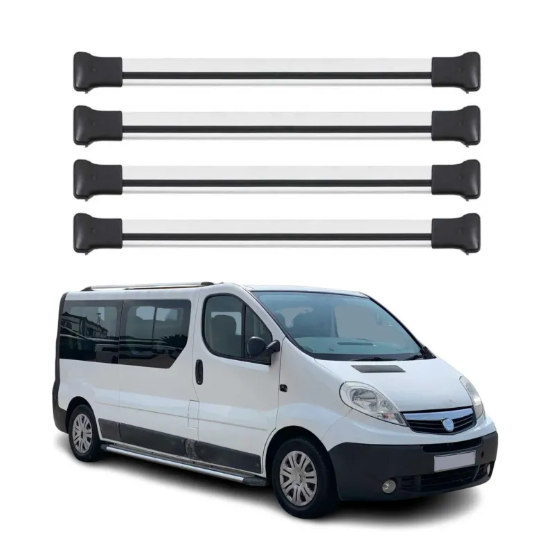 Dachträger Gepäckträger für Opel Vivaro A 2001-2014 Relingträger Alu Silber 4x