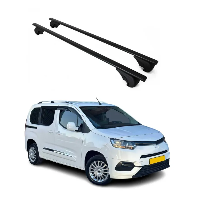Dachträger Grundträger für Toyota Proace City 2019-2026 75kg Stahl Schwarz 2 tlg
