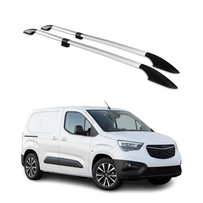 Dachreling Dachgepäckträger für Opel Combo E 2019-2026 Kurzer Alu Grau