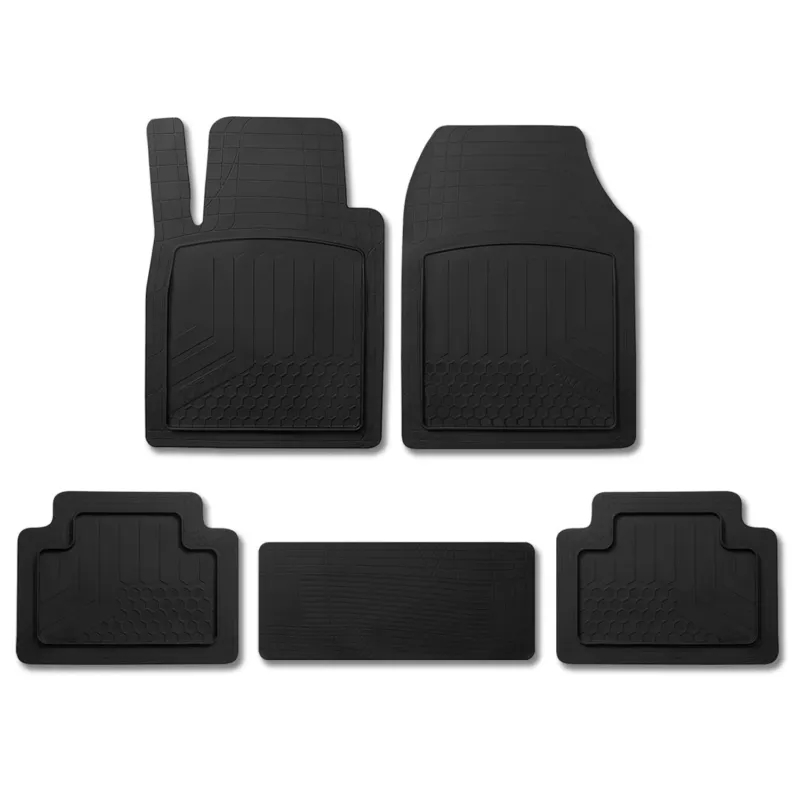 Fußmatten Gummimatten 3D Matte für Skoda Gummi Universal Schwarz 5tlg