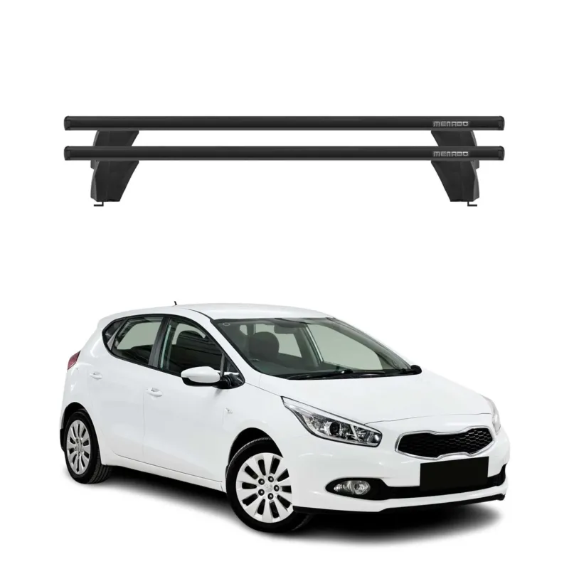 Menabo Dachträger Grundtäger für Kia Ceed 2012-2018 75kg Aluminium Schwarz 2 tlg